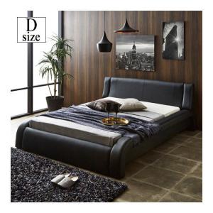 ダブルベッド 棚・コンセント・マットレス付き フロアベッド