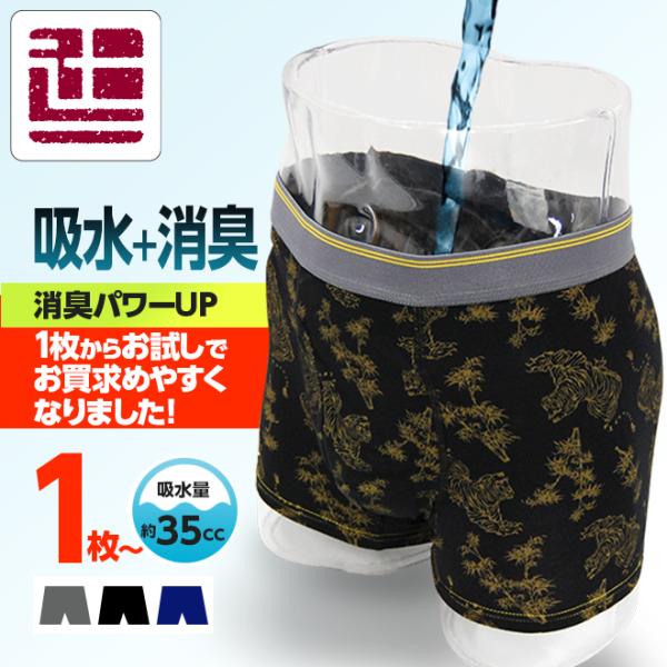 ポイント5倍 送料無料 1枚 失禁パンツ 男性用 ボクサーパンツ 吸水パンツ リニューアル TOYO...
