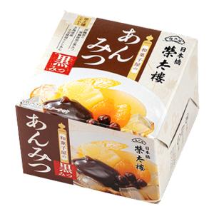 榮太樓 えいたろう 和菓子屋のあんみつ 黒みつ 缶 255g 1ケース