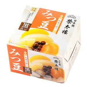 榮太樓 えいたろう 和菓子屋のみつ豆 黒みつ 缶 225g 1ケース(6缶入)
