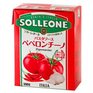 SOLLEONE ソルレオーネ パスタソース ペペロンチーノ テトラ紙パック 390g 1ケース