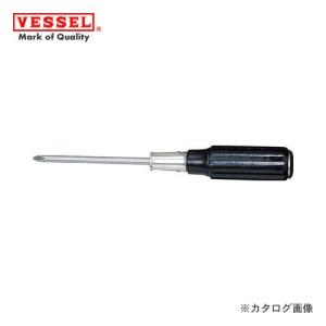 ベッセル VESSEL No.350 木柄貫通ドライバー ＋3×150｜plus1tools