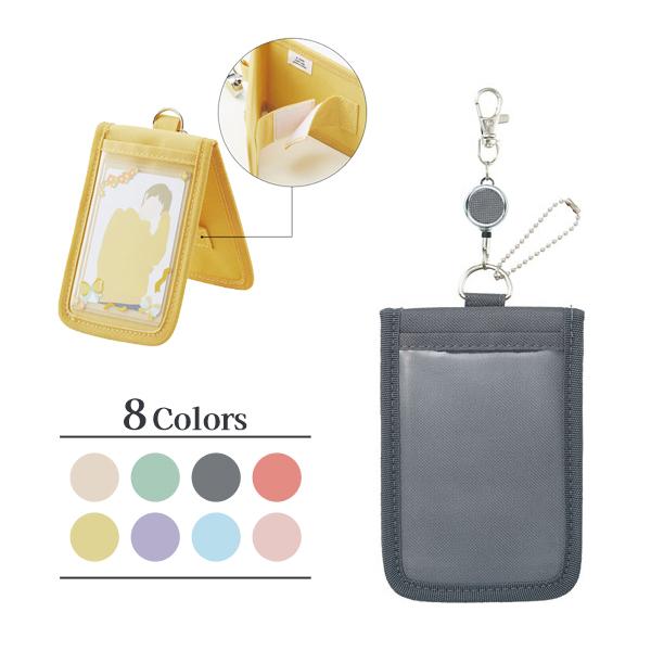 myfa カードスタンドケース ミファ 推し活 パスケース 持ち運び ICカード リール チャコール...