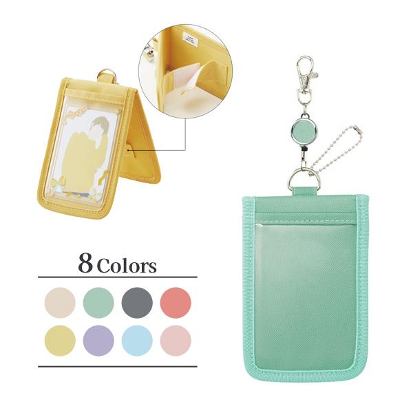 myfa カードスタンドケース ミファ 推し活 パスケース 持ち運び ICカード リール ミントグリ...