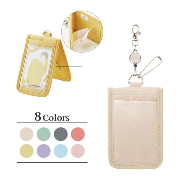 myfa カードスタンドケース ミファ 推し活 パスケース 持ち運び ICカード リール シフォンベ...