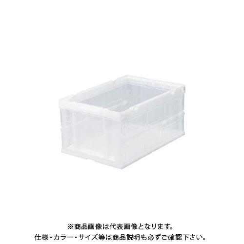 アイリスオーヤマ ハード折りたたみコンテナ 本体 クリア HDOC-75L クリア