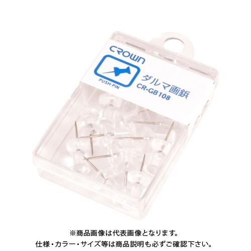 クラウン ダルマ画鋲 16本 透明 CR-GB108-T