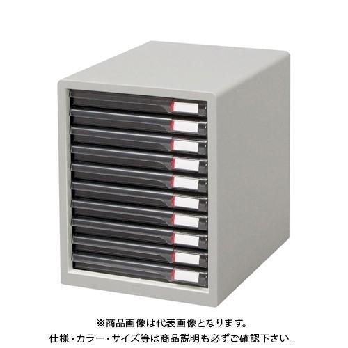 アイリスオーヤマ レターケース 浅型10段 ライトグレー L-10SR ライトグレー