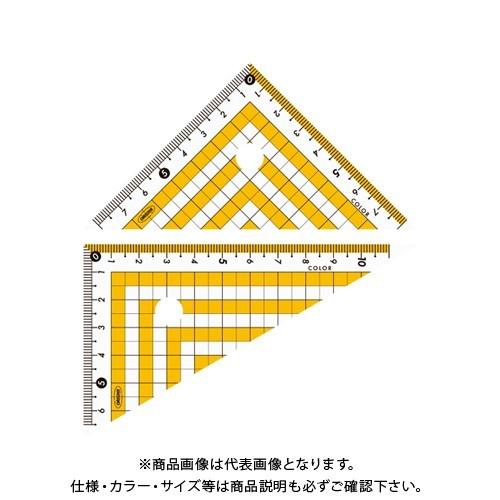 共栄プラスチック カラー三角定規 イエロー CPK-120-Y