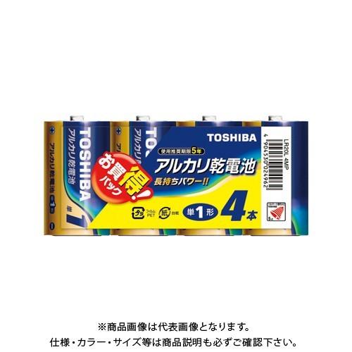 東芝 アルカリ乾電池 単一 4本パック LR20L4MP