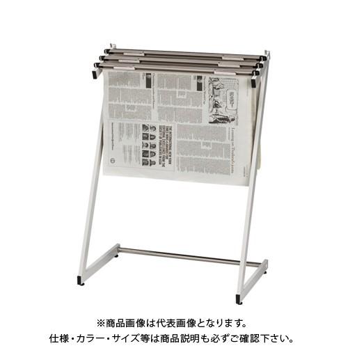 クラウン 新聞架(スチール製)3段タイプ CR-SN130-W