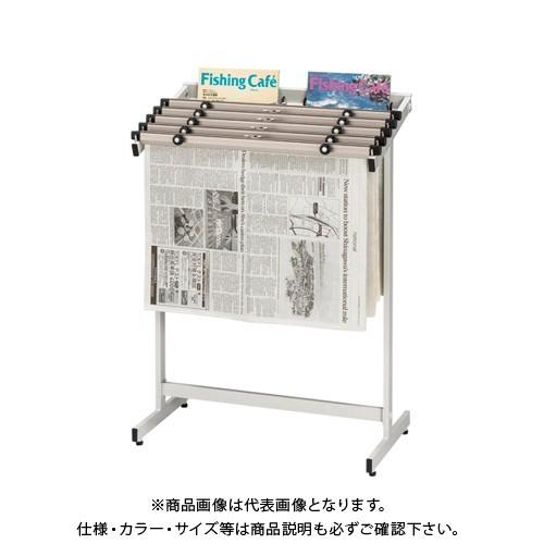 クラウン 新聞架(スチール製)5段タイプ CR-SN501-W