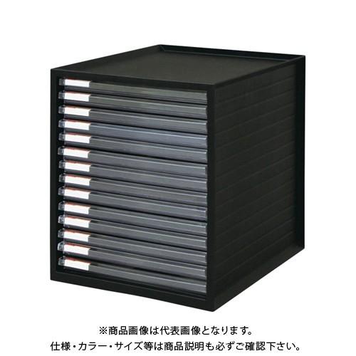 アイリスオーヤマ レターケース 超浅型14段 ブラック LCE-14Sブラック