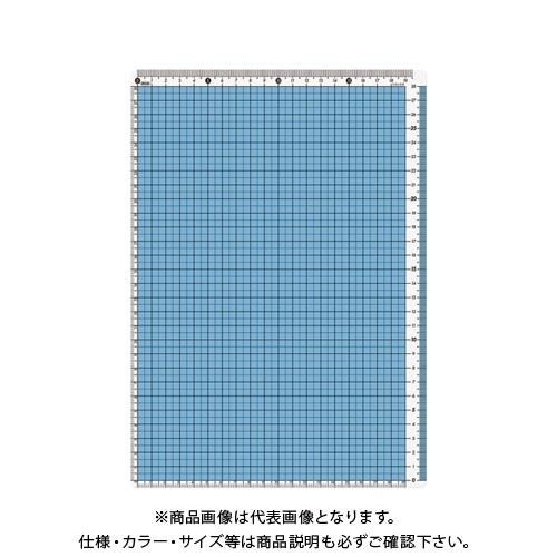 共栄プラスチック カラー方眼下敷 A4判 ブルー CPK-A4-B