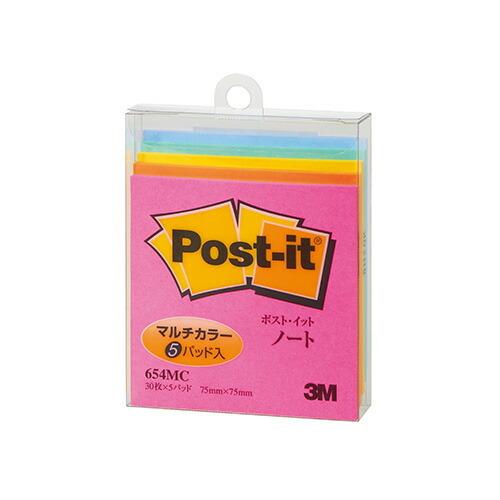 スリーエム ポストイットノート マルチカラー 654MC