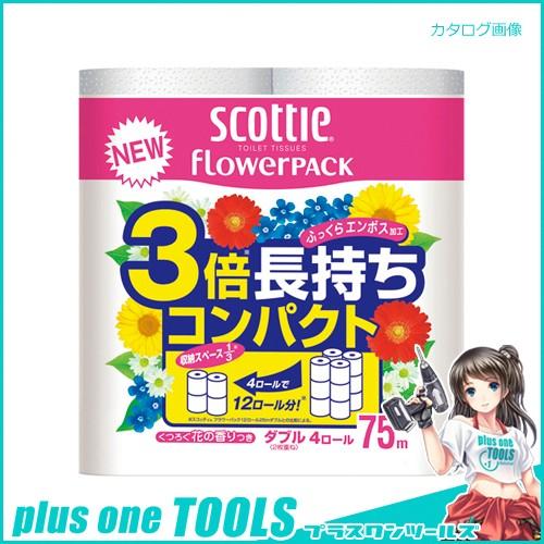 クレシア スコッティフラワーパック3倍長持4ロール スコッティフラワーパック3バイ