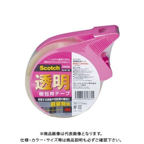 スリーエム スコッチ透明梱包用テープ309カッター付 309DSN