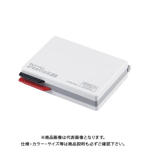 シヤチハタ デュエット スタンプ台(エコス)黒/赤 HFW-2ECアカ/クロ