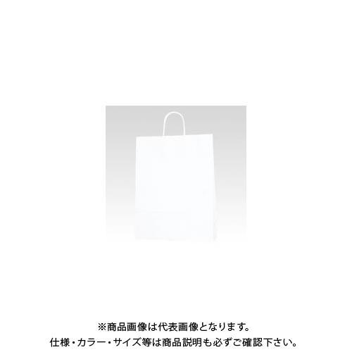 シモジマ 手提袋 丸紐 片艶白無地 縦410 3222800