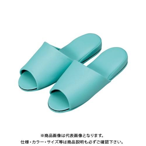 オーミケンシ 抗菌レザー調スリッパ前開10足グリーン 10835359 (10P)