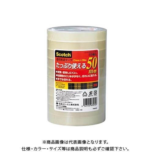 スリーエム 透明粘着テープ15mm (10巻入) 500-3-15-10P