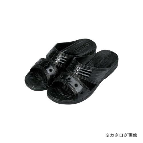 オーミケンシ フィッティングサンダル ブラック 12800031 (10P)