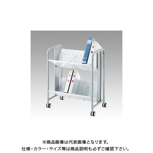 林製作所 重量型ブックラックワゴン2段 YS-40
