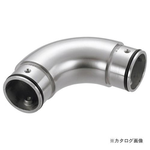 浅野金属工業 V400 コーナーエルボ (ヘアライン) パイプ手摺用φ34 AK41722