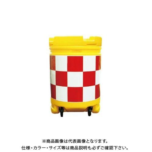 (送料別途)(直送品)安全興業 AZクッションドラムコロ付 赤白 (1入) AZCK-001