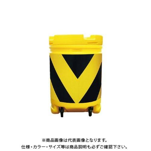 (送料別途)(直送品)安全興業 AZクッションドラムコロ付 黄黒 (1入) AZCK-002