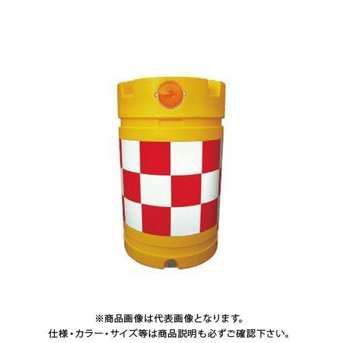 (送料別途)(直送品)安全興業 デリネーター付バンパードラム 赤白 (1入) KDD-2