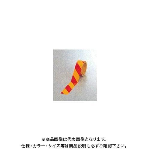 (送料別途)(直送品)安全興業 ダイヤテープ(10M巻)45mm巾 赤/黄 (24入) NRY-45