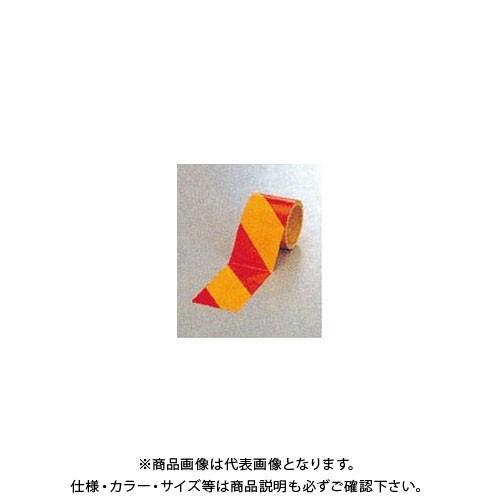 (送料別途)(直送品)安全興業 ダイヤテープ(10M巻)90mm巾 赤/黄 (12入) NRY-90