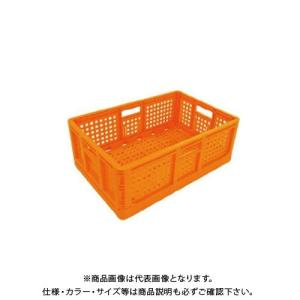 (送料別途)(直送品)安全興業 折りたたみコンテナ オレンジ 550×370×200mm (10入)｜plus1tools