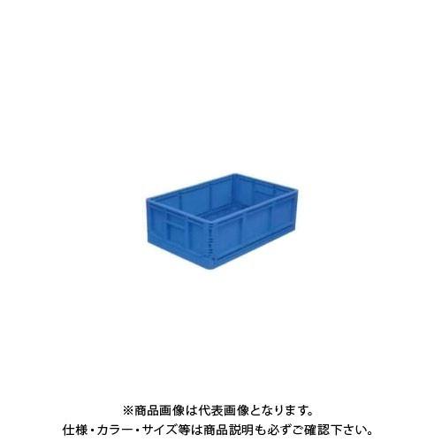(送料別途)(直送品)安全興業 折りたたみBOX 青 550×370×200mm 収納時：高さ56m...