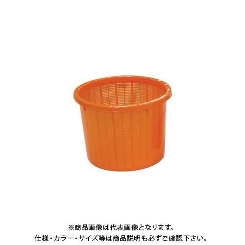 (送料別途)(直送品)安全興業 丸型収穫かご オレンジ(ベルト付) 大 356×275mm (10入...