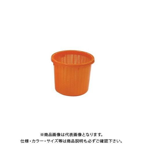 (送料別途)(直送品)安全興業 丸型収穫かご オレンジ(ベルト付) 小 270×230mm (20入...