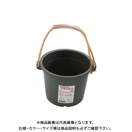 (送料別途)(直送品)安全興業 プラバケツ 13型 グレー 355×250×320φ (14入)