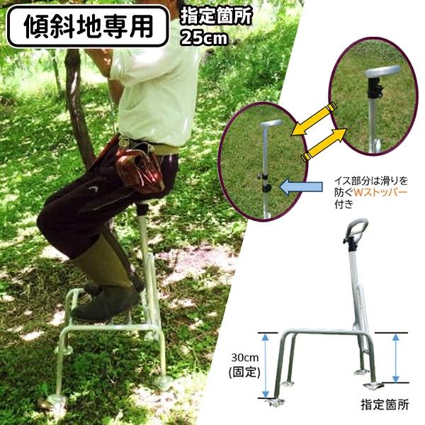 送料別途 直送品 アルミ製 傾斜地専用 ヒップステップ 谷側30cm 山側20cm 角度7° ミツル...