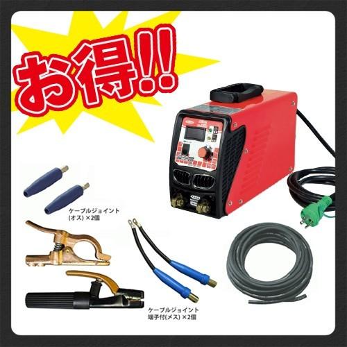 ケーブルセット付 日動工業 100V専用 100A デジタル表示タイプ 溶接機 BM1-100DA