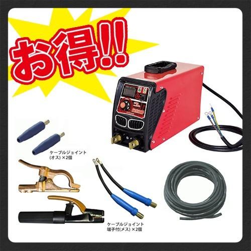 ケーブルセット付 日動工業 単相200V専用 200A デジタル表示タイプ 溶接機 BM2-200D...