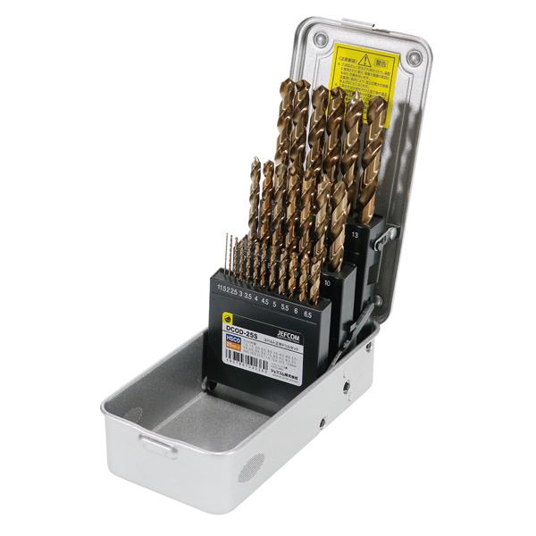 コバルト正宗ドリルセット スチールケース付 丸シャンク 回転用 ジェフコム JEFCOM DCOD-...