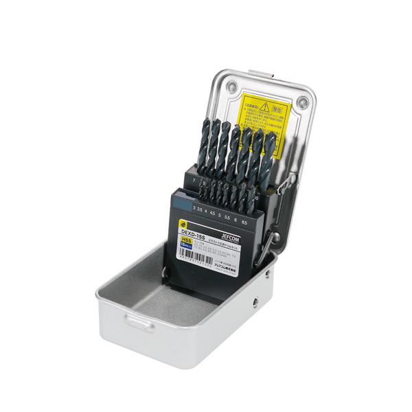 エクストラ正宗ドリルセット スチールケース付 丸シャンク 回転用 ジェフコム JEFCOM DEXD...