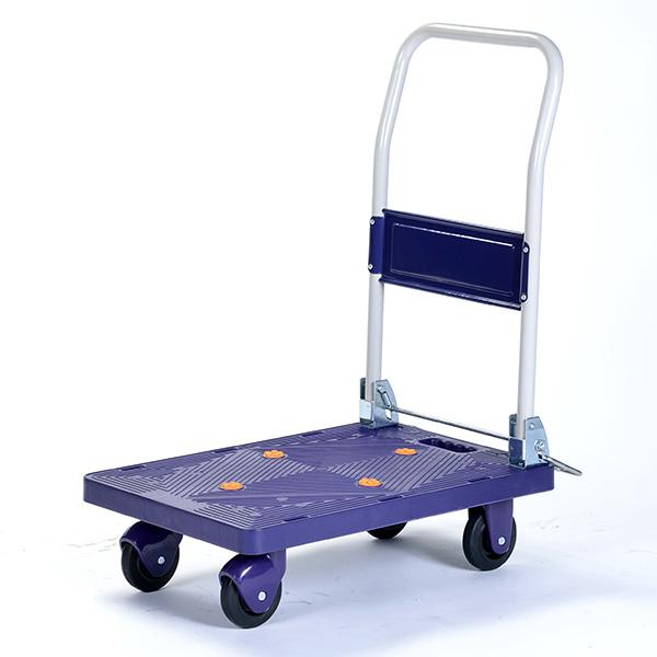 自立スタンド付 静かな樹脂台車 クワイエットキャリー120 タイヤ止め(2個) 400×597mm ...