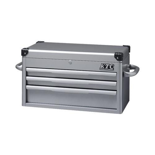 (運賃見積り)(直送品)  KTC トップチェスト(3段3引出し) シルバー EKR-1003