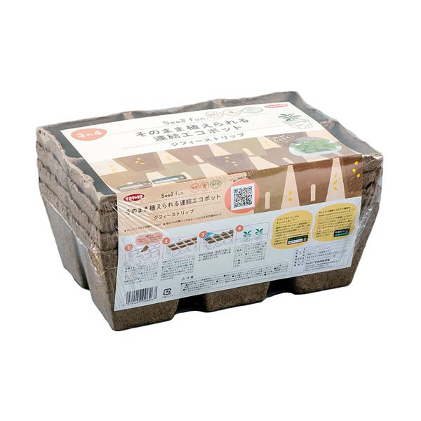 サカタのタネ SF ジフィーストリップ 角型8cm 6個連結 4枚入 4974449006267