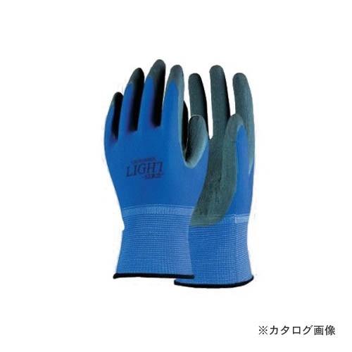 おたふく手袋 ライトシリーズゴム背抜き ブルー L A-371