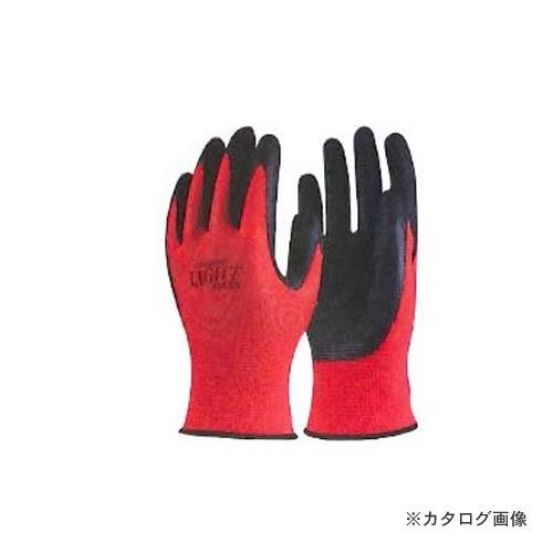 おたふく手袋 ライト天然ゴム背抜き5P レッド M A-375