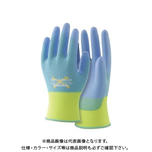 おたふく手袋 A396 L 青黄 ソフキャッチEXフィット ウレタン