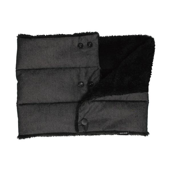 防風ネックウォーマー デニム フリーサイズ ブラック おたふく手袋 B-28